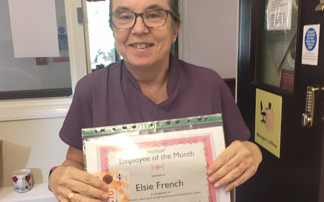 Employee of the month awards at St Winifreds Care Home