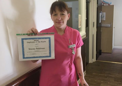 St Winifreds Care Home Care Assistant Stacey Robinson