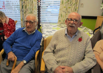 Two gentlemen residents at St Winifreds Care Home
