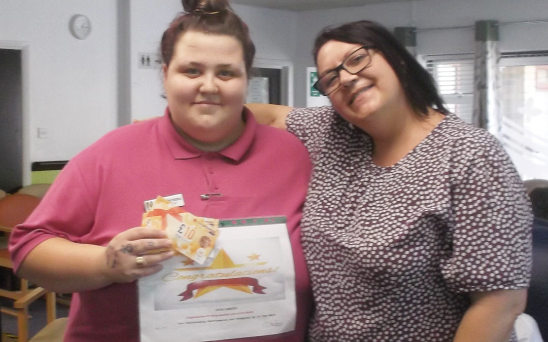 St Winifreds Care Home Employee of the Month July 2018