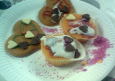 The yummy biscuits and cakes decorated by the Bright Sparks Nursery children 2