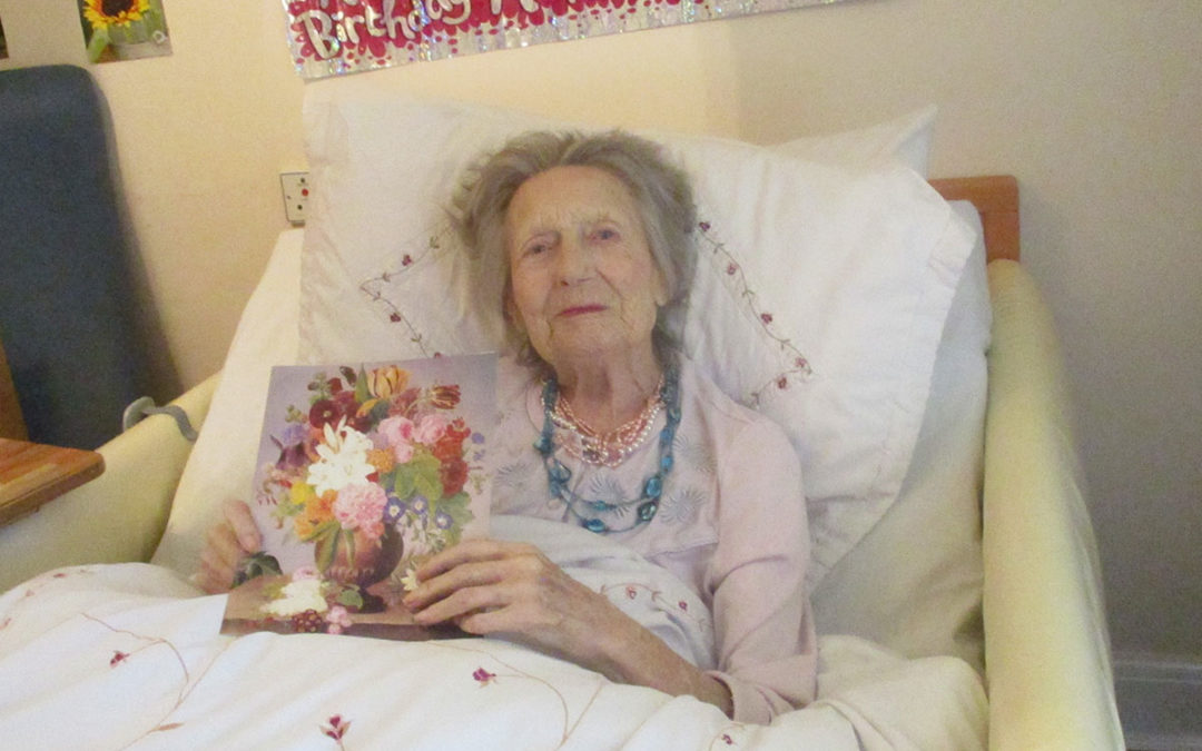 Happy birthday to Rose at St Winifreds Care Home