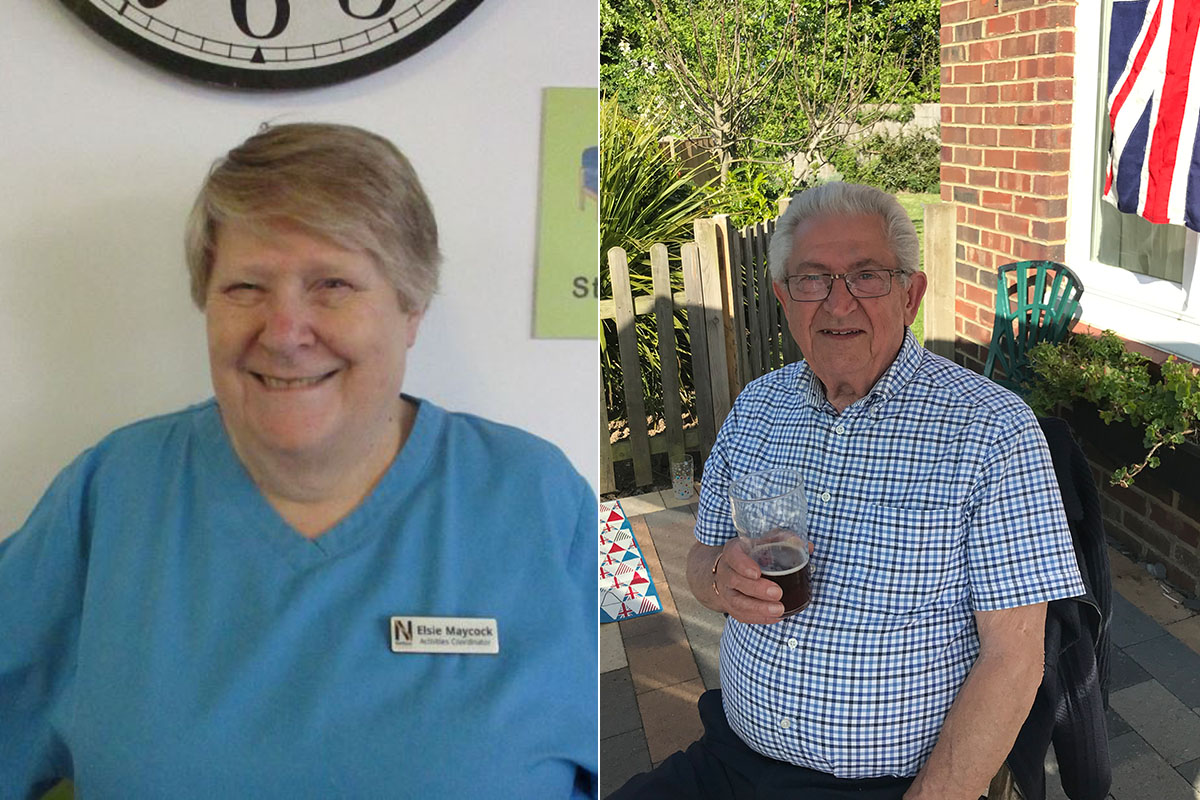 St Winifreds Care Home staff members Elsie and Dave