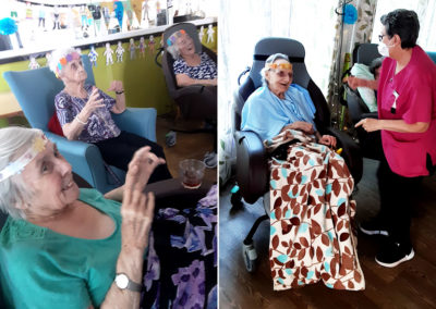 60s Diva Party residents at St Winifreds Residential Care Home