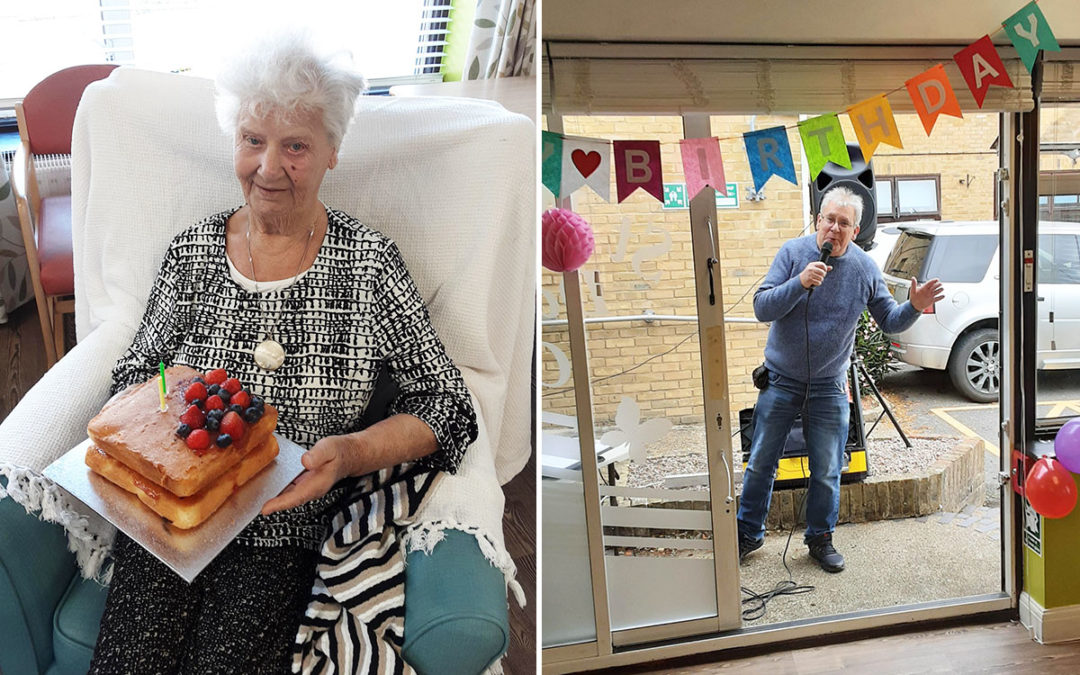 Birthday wishes to Barbara at St Winifreds Care Home