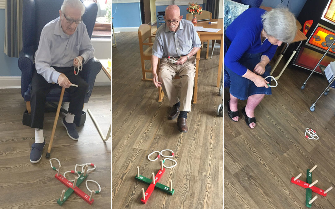 St Winifreds Care Home residents enjoy Bingo and Quoits