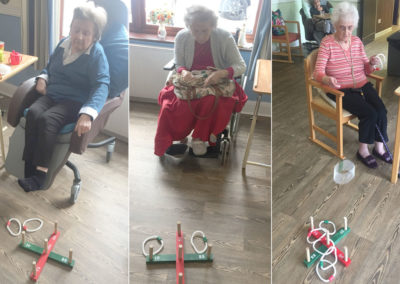 St Winifreds Care Home ladies enjoying games of Quoits