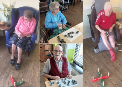 St Winifreds Care Home residents enjoying games of Quoits and Bingo