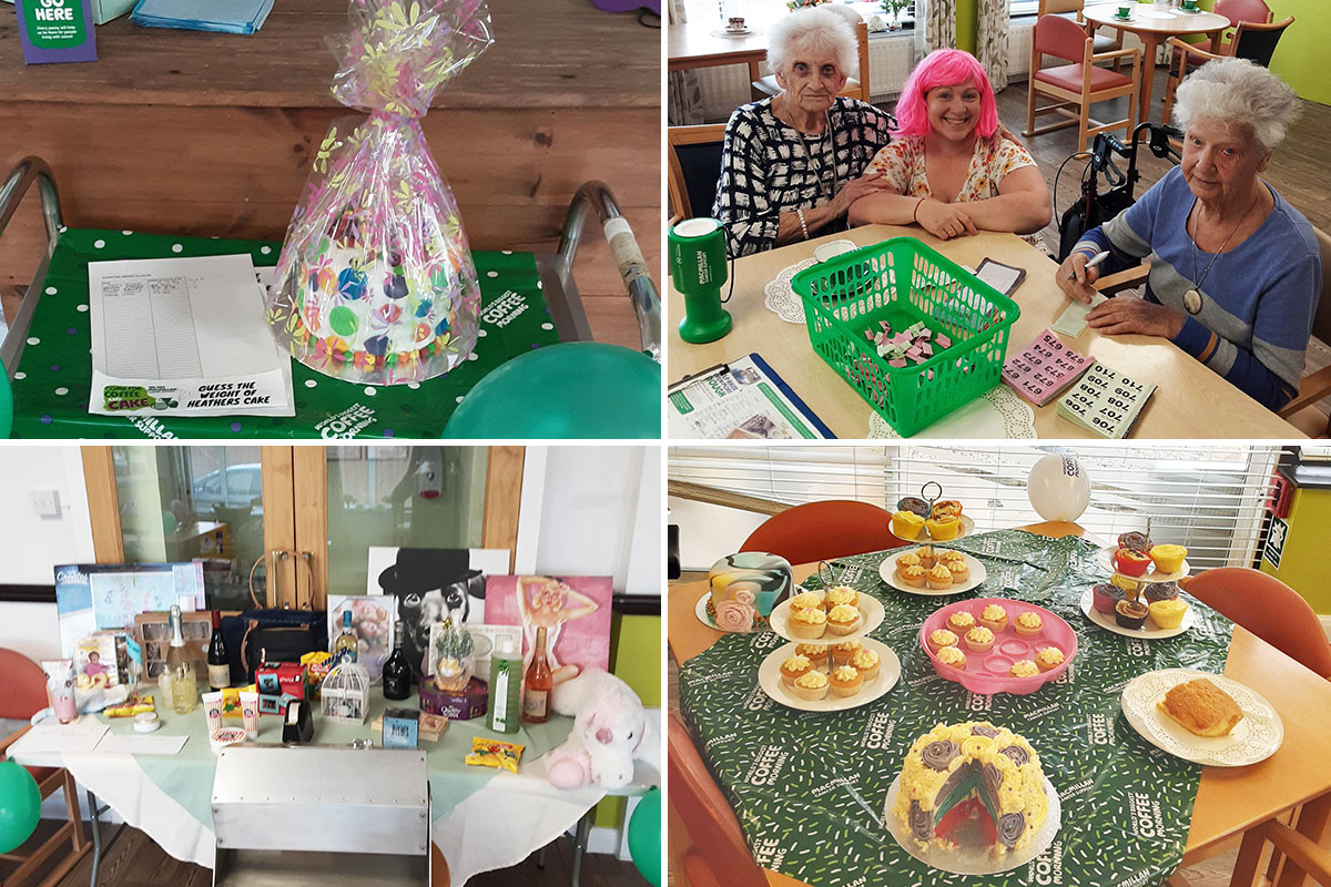 Fundraising Day for Macmillan at St Winifreds Care Home, with cakes and a raffle