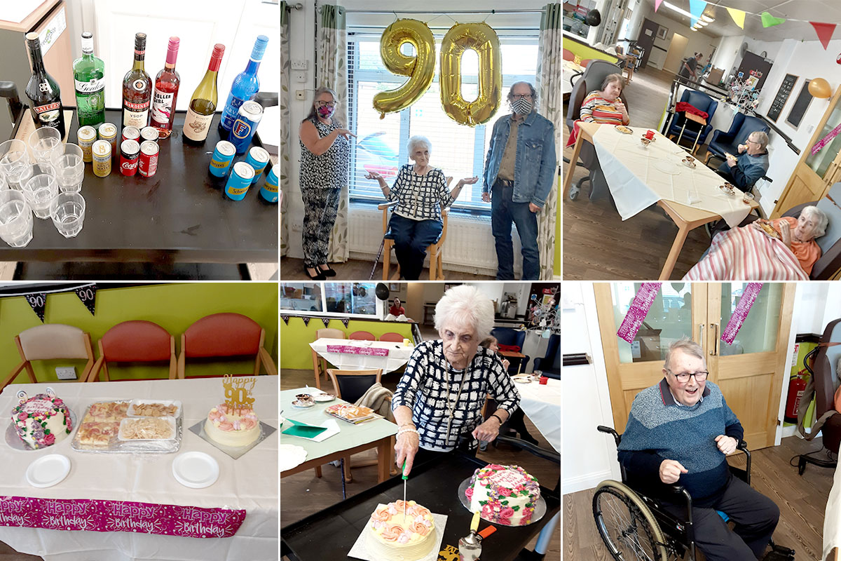 Resident's birthday celebrations at St Winifreds Care Home