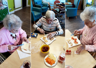 St Winifreds Residential Care Home ladies making sandwiches