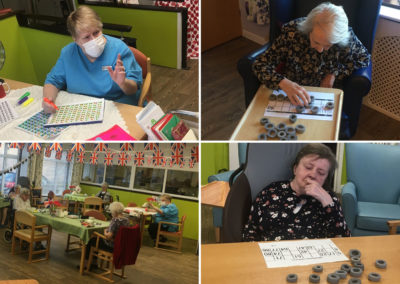 Bingo game with residents at St Winifreds Care Home
