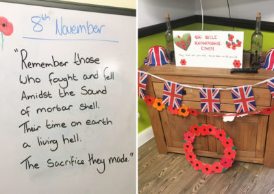 Remembrance tributes and entertainment at St Winifreds Care Home 2