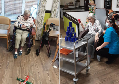 Target games with residents at St Winifreds Care Home