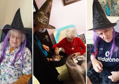 Trick or treat fun with residents at St Winifreds Care Home