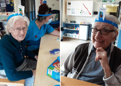 Residents playing a 'Who am I' game at St Winifreds Care Home