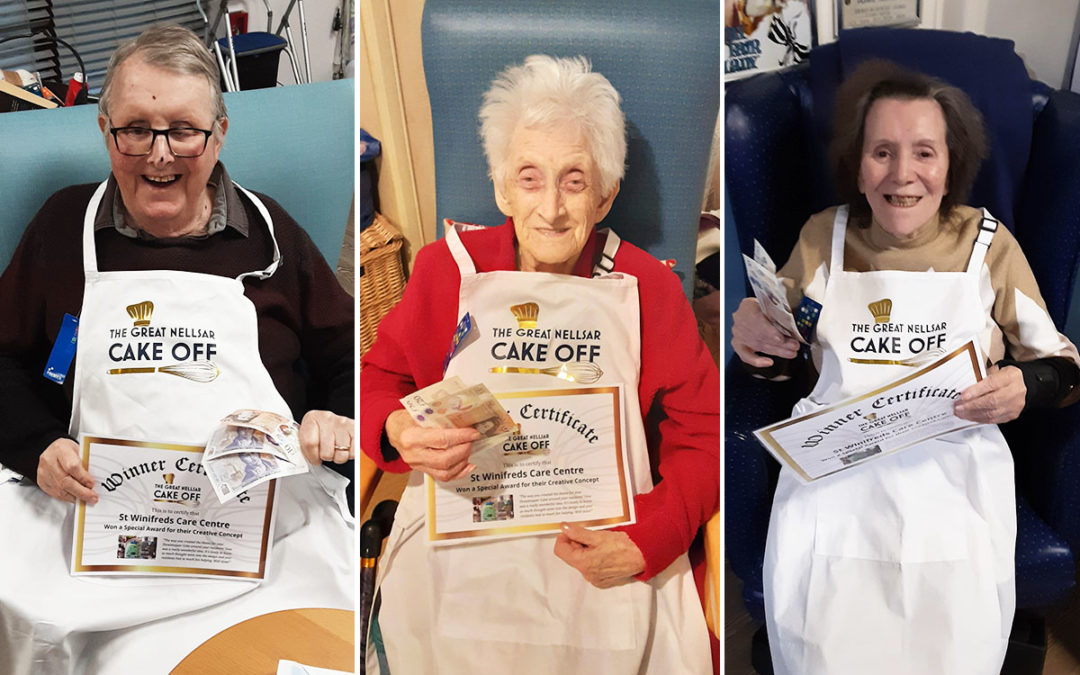 St Winifreds Care Home residents receive their Nellsar Cake Off Award