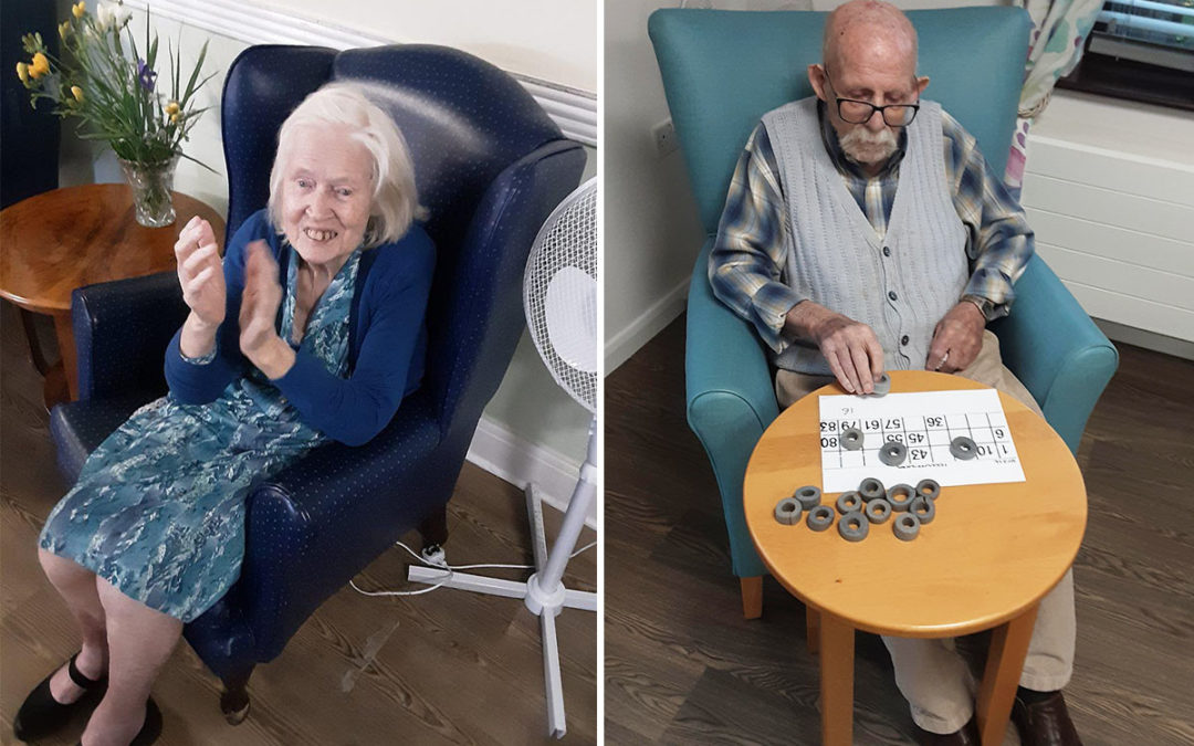 Residents enjoy music and games at St Winifreds Care Home