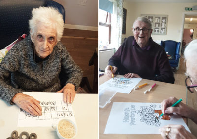 Bingo and crafts at St Winifreds Care Home