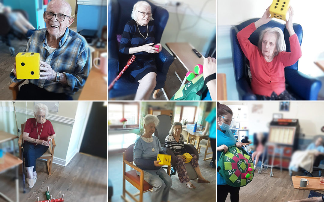Sensory exploration and fun games at St Winifreds Care Home