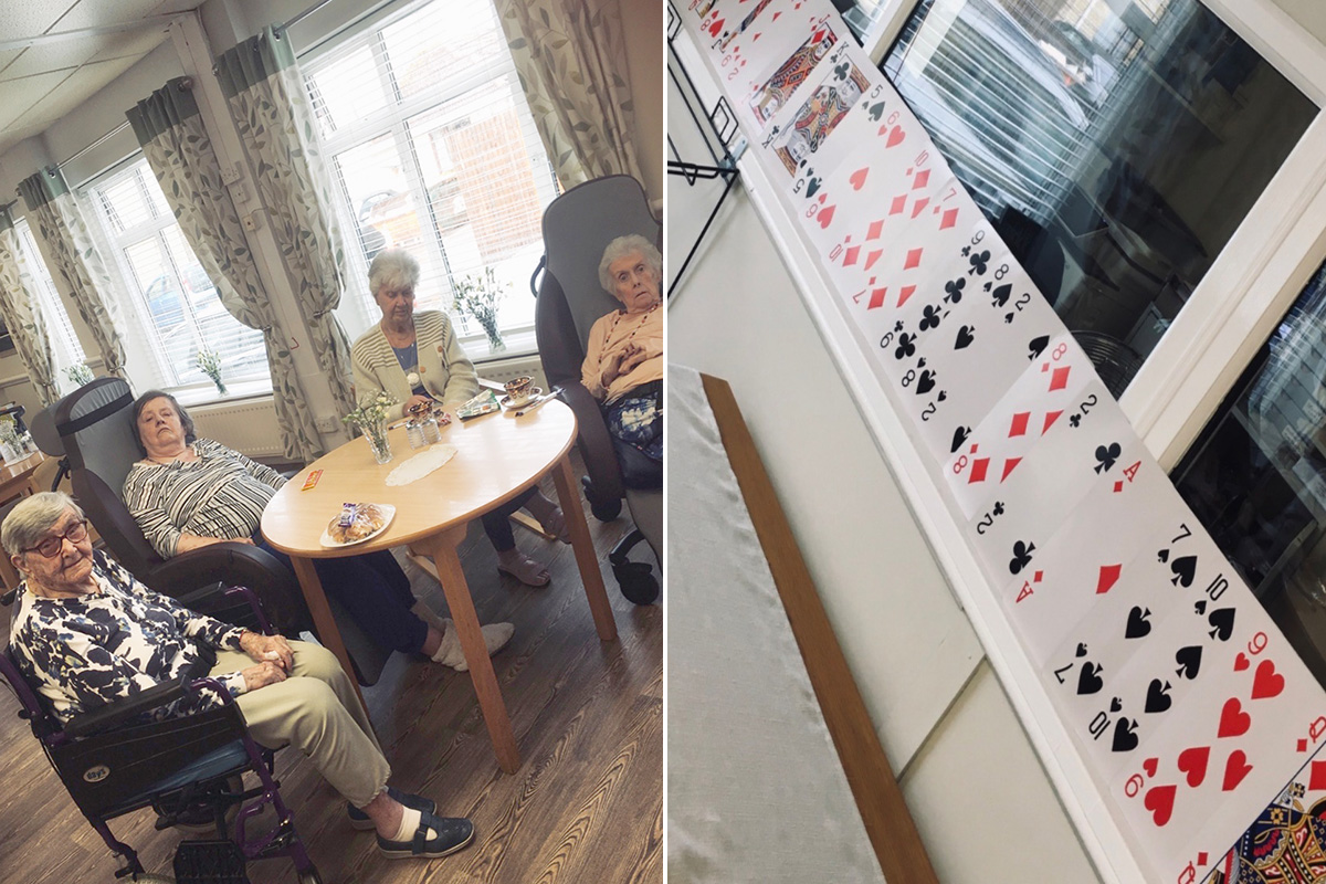 A game of Play Your Cards Right at St Winifreds Care Home