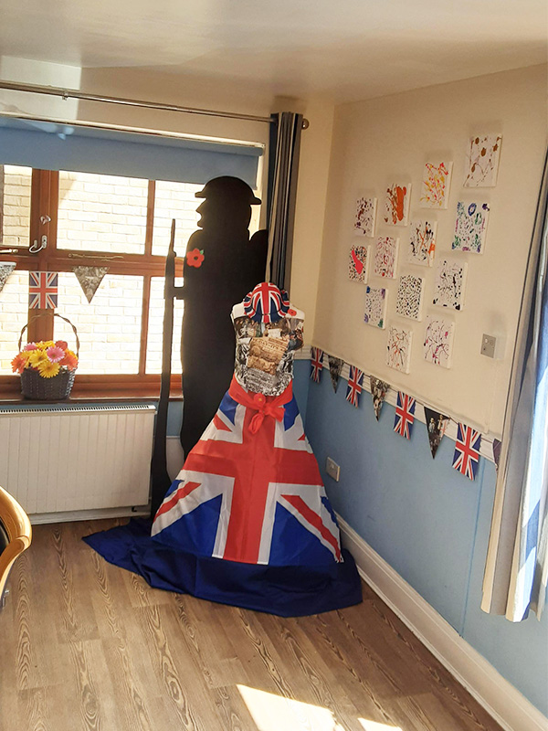 VE Day mannequin tribute at St Winifreds Care Home 