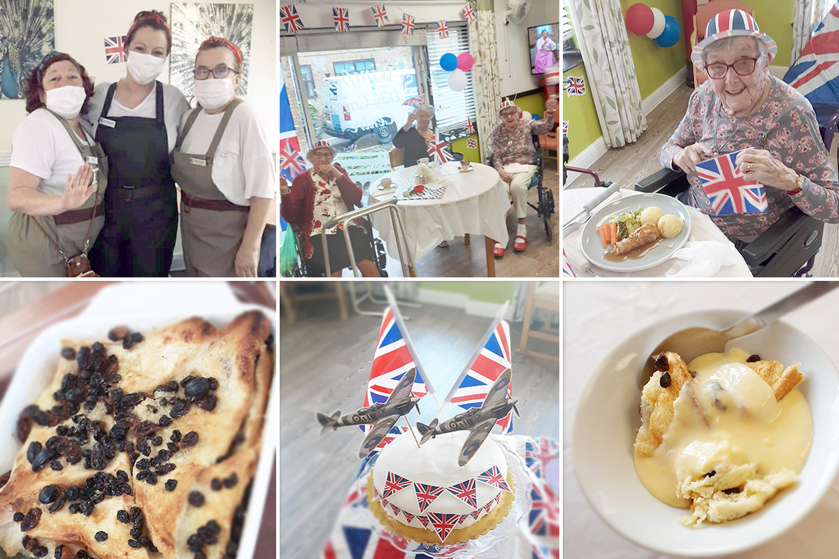 VE Day celebrations and themed food at St Winifreds Care Home