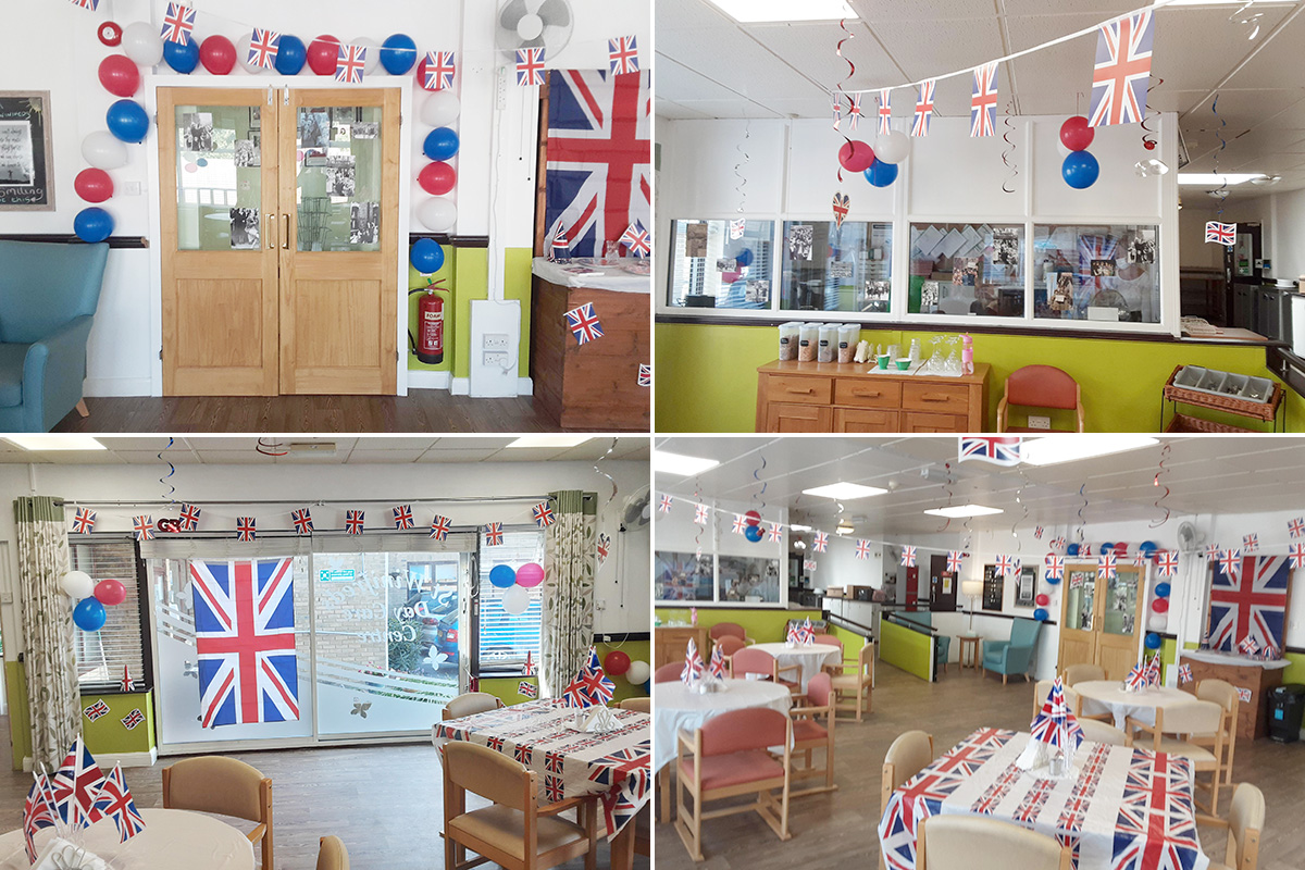 St Winifreds Care Home decorated for VE Day