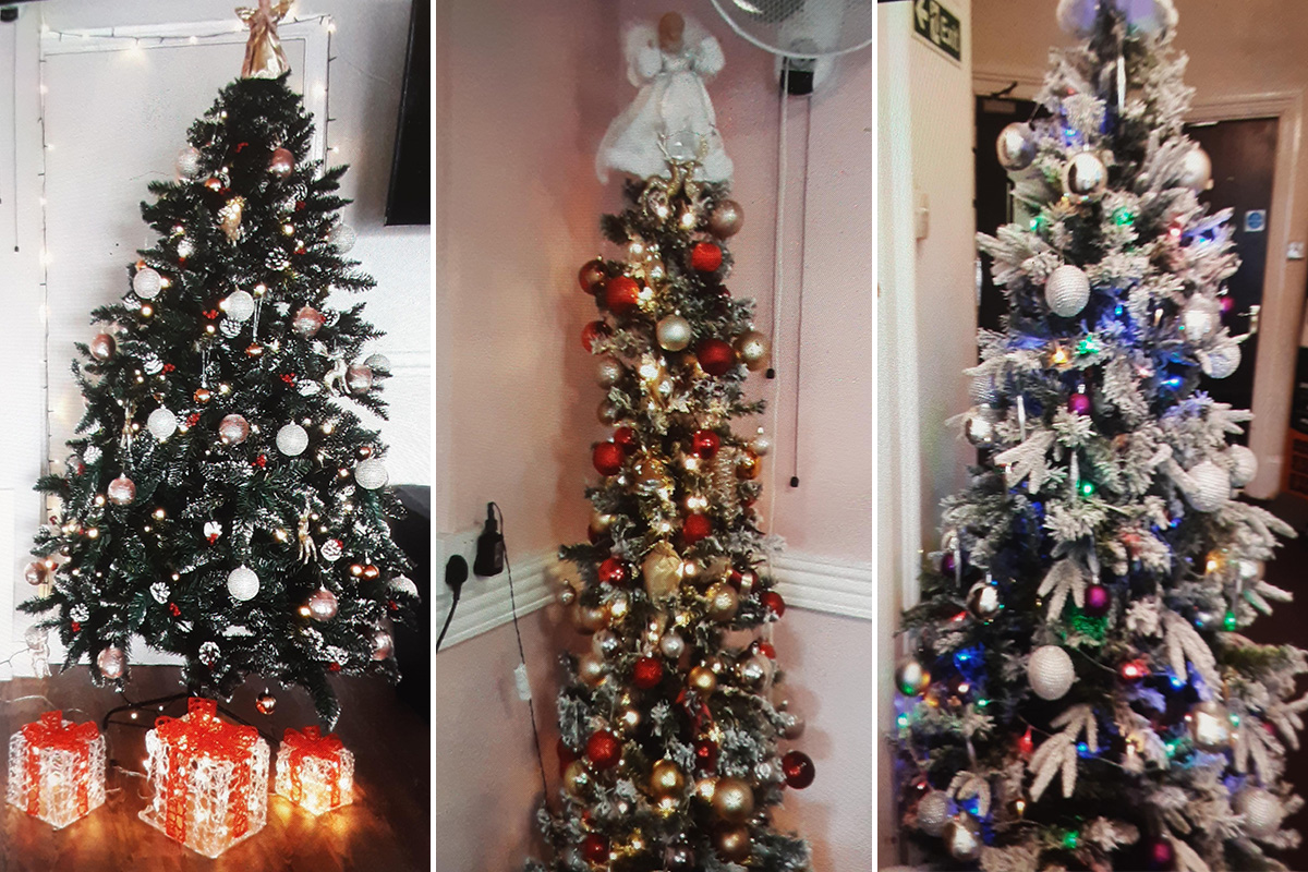 Festive trees at St Winifreds Care Home