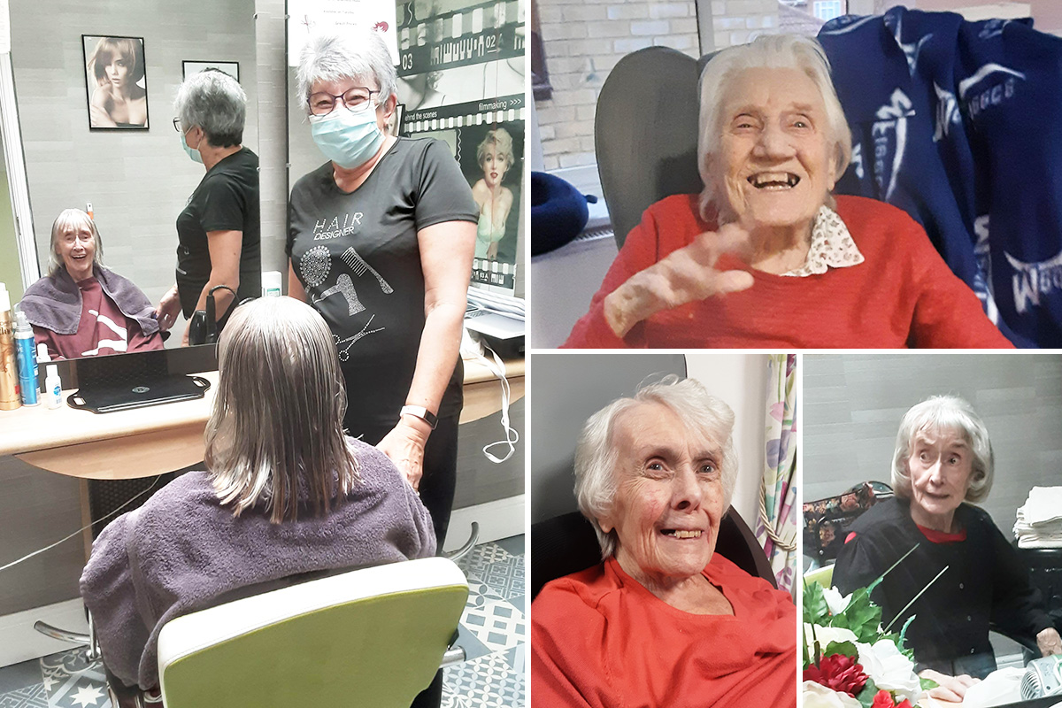 Hairdressing with Carol at St Winifreds Care Home