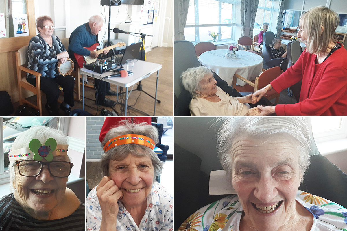 Music with John and Ellie and hippy crafts at St Winifreds Care Home