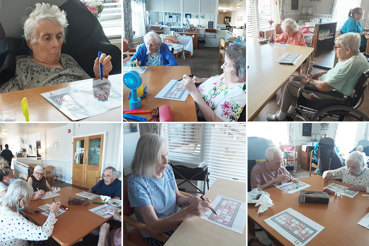 Bingo game at St Winifreds Care Home