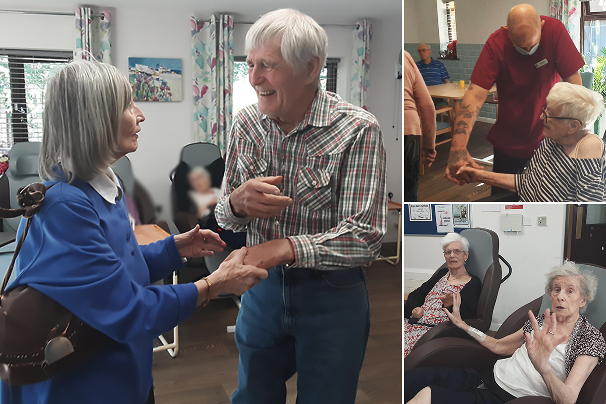 Singing and dancing together at St Winifreds Care Home