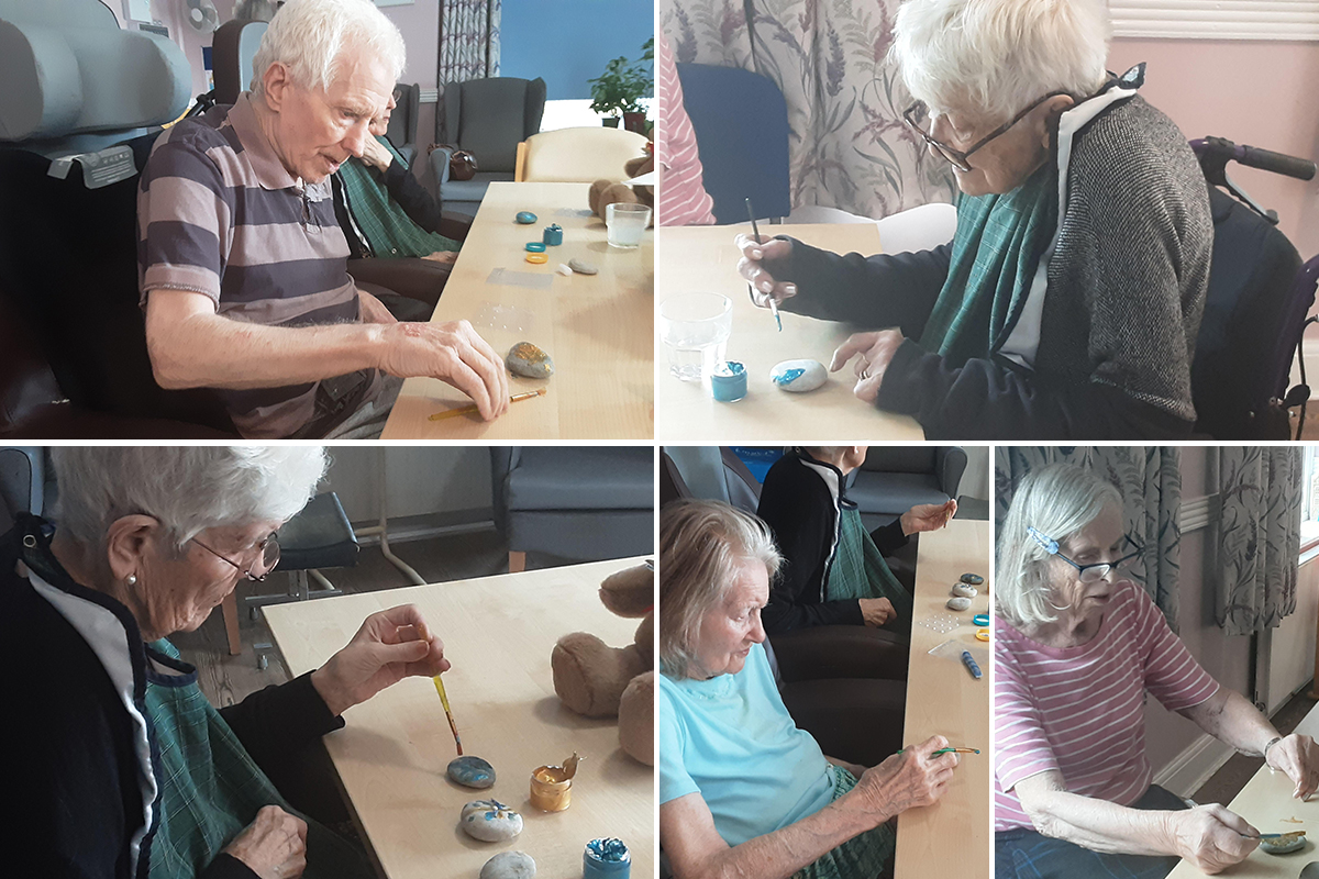 Stone painting at St Winifreds Care Home