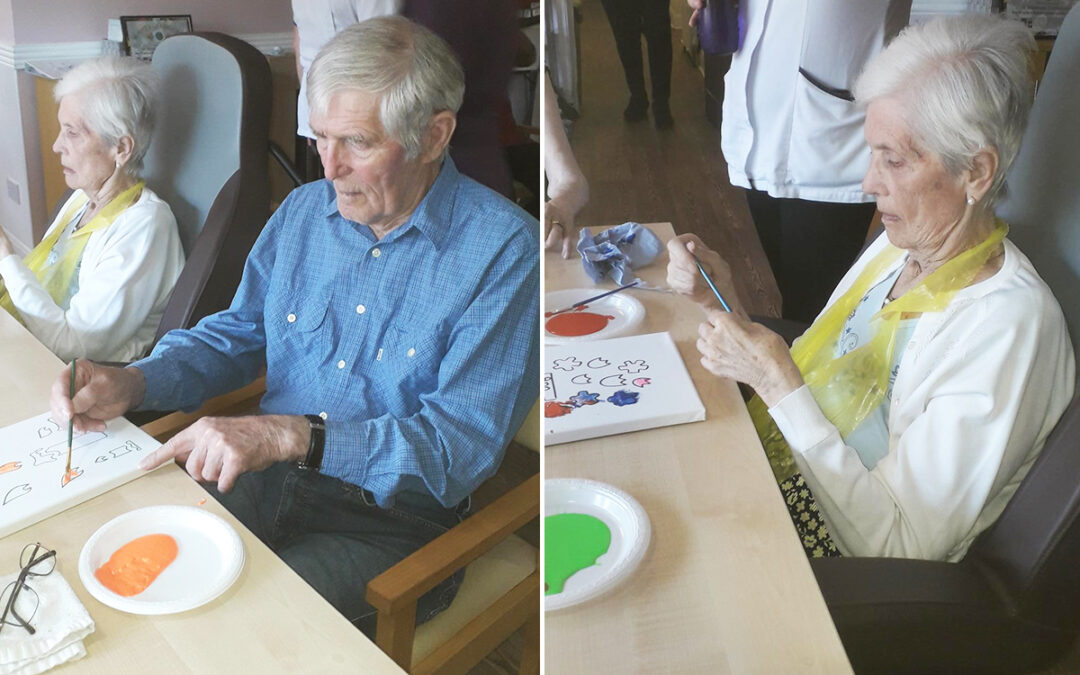 Canvas painting at St Winifreds Care Home