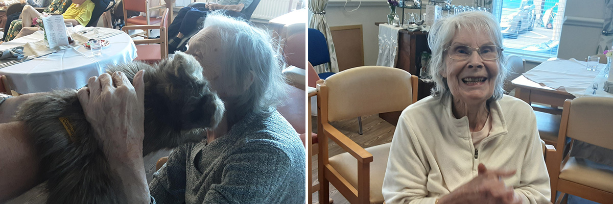 St Winifreds Care Home residents enjoying puppets
