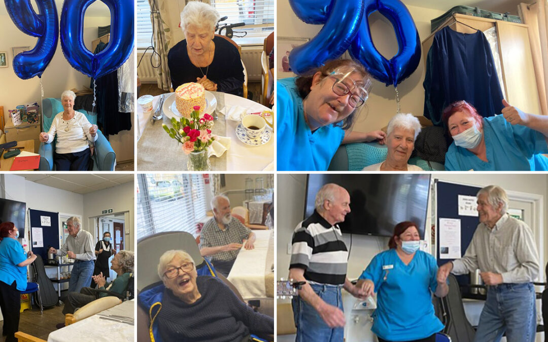 Birthday fun for Barbara at St Winifreds Care Home