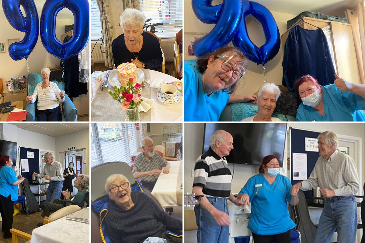 Birthday fun for Barbara at St Winifreds Care Home