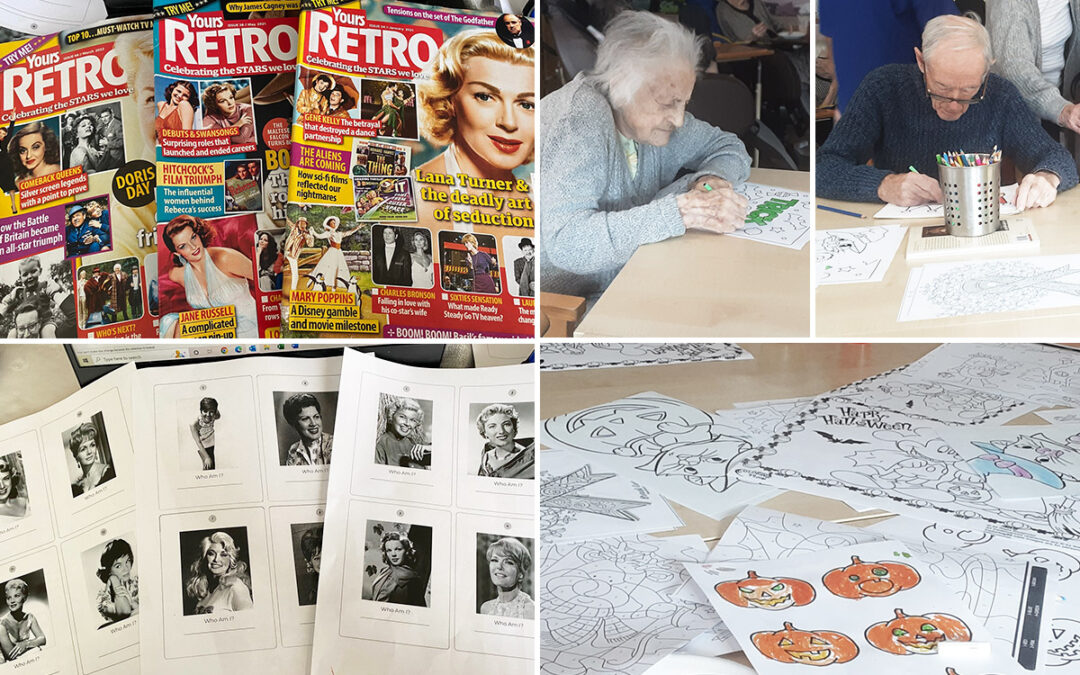 Reminiscence Day and poster colouring at St Winifreds Care Home