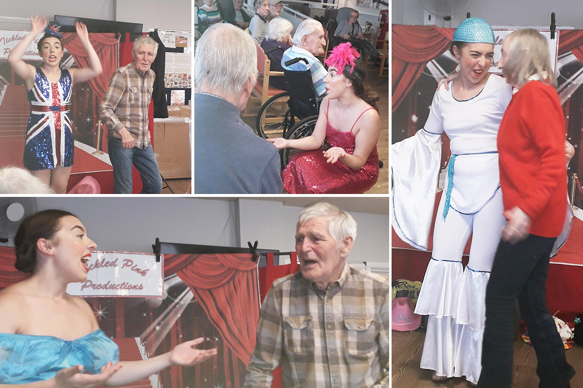 St Winifreds Care Home residents enjoying Tickled Pink pantomime