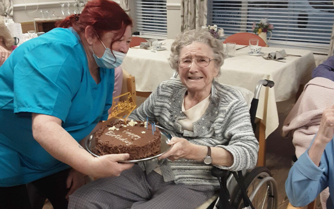 Birthday wishes for Colleen at St Winifreds Care Home