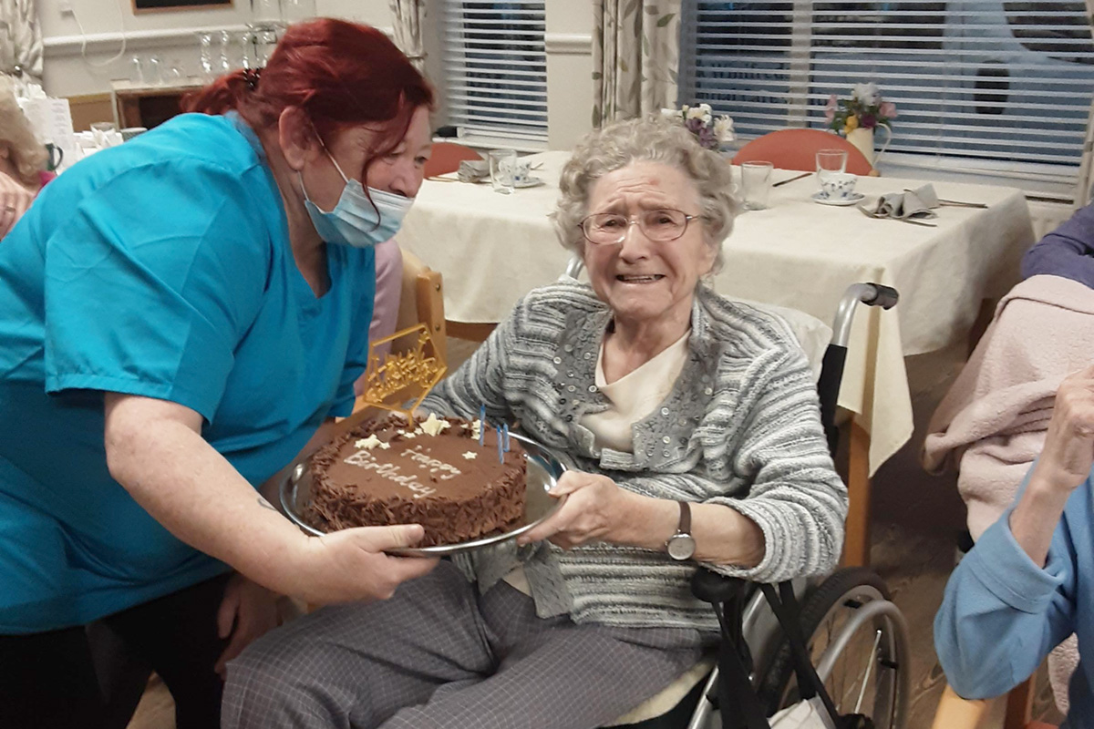 Birthday wishes for Colleen at St Winifreds Care Home