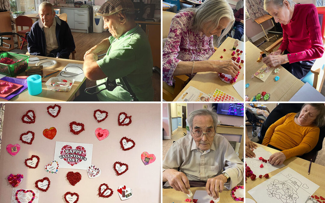 Celebrating Valentines Day at St Winifreds Care Home