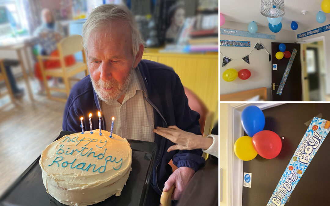 Happy birthday Roland at St Winifreds Care Home