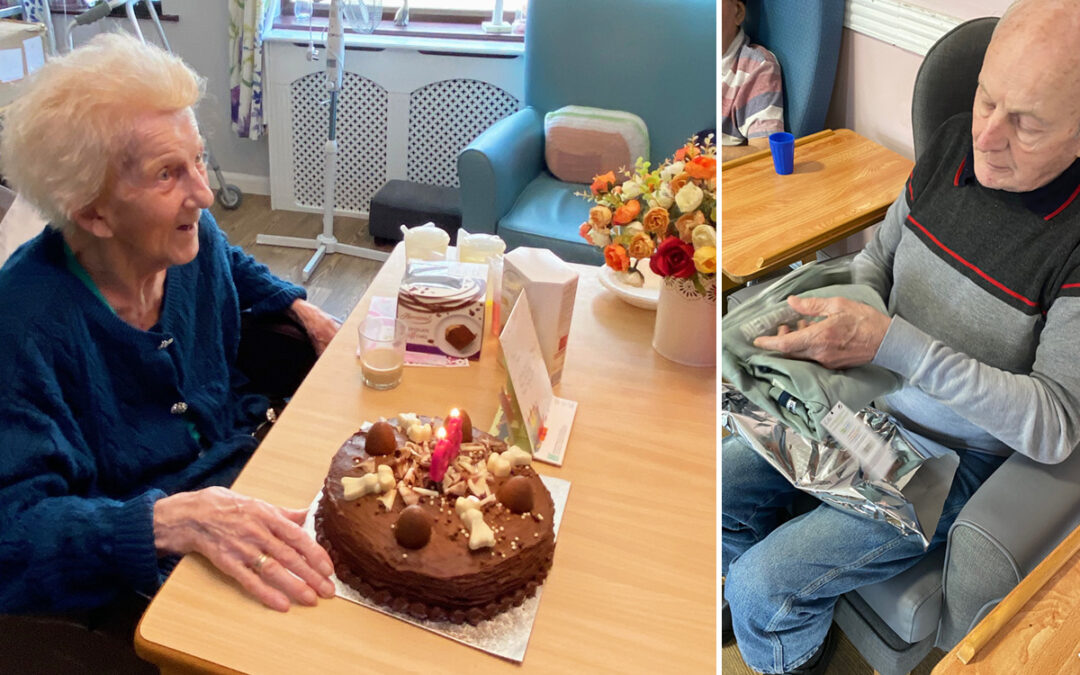Birthday wishes to Hillary and David at St Winifreds Care Home