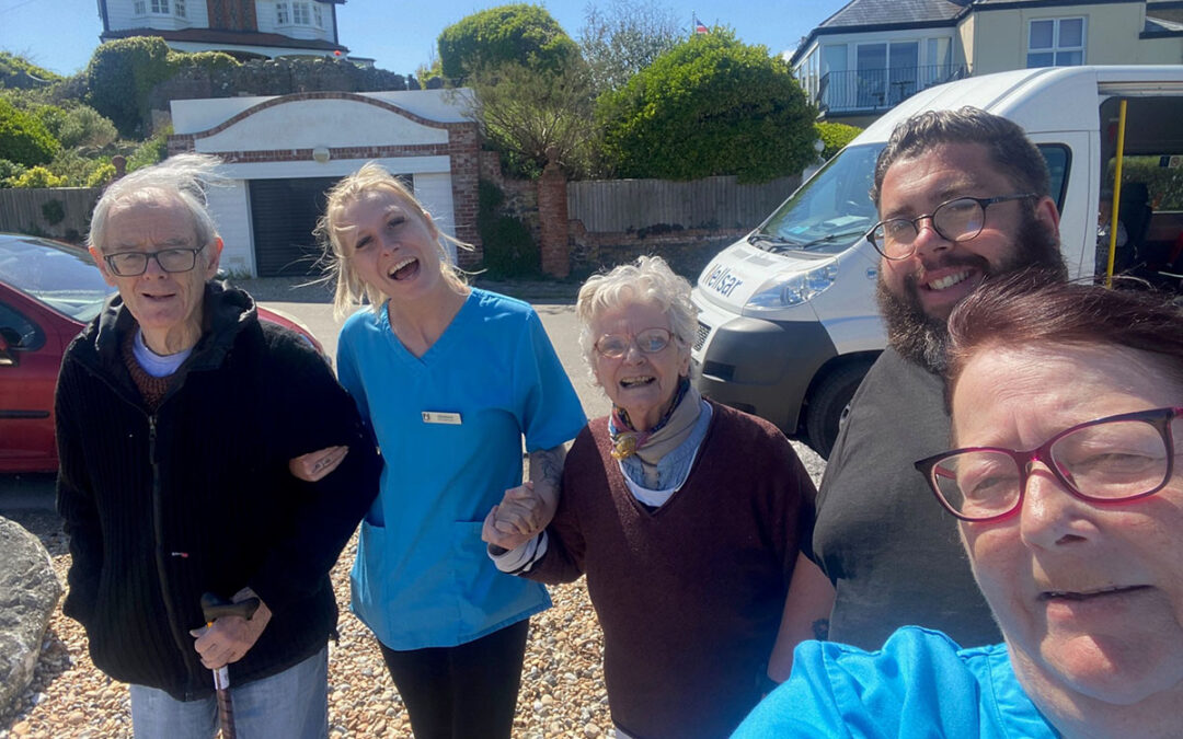 St Winifreds Care Home residents visit Deal Beach