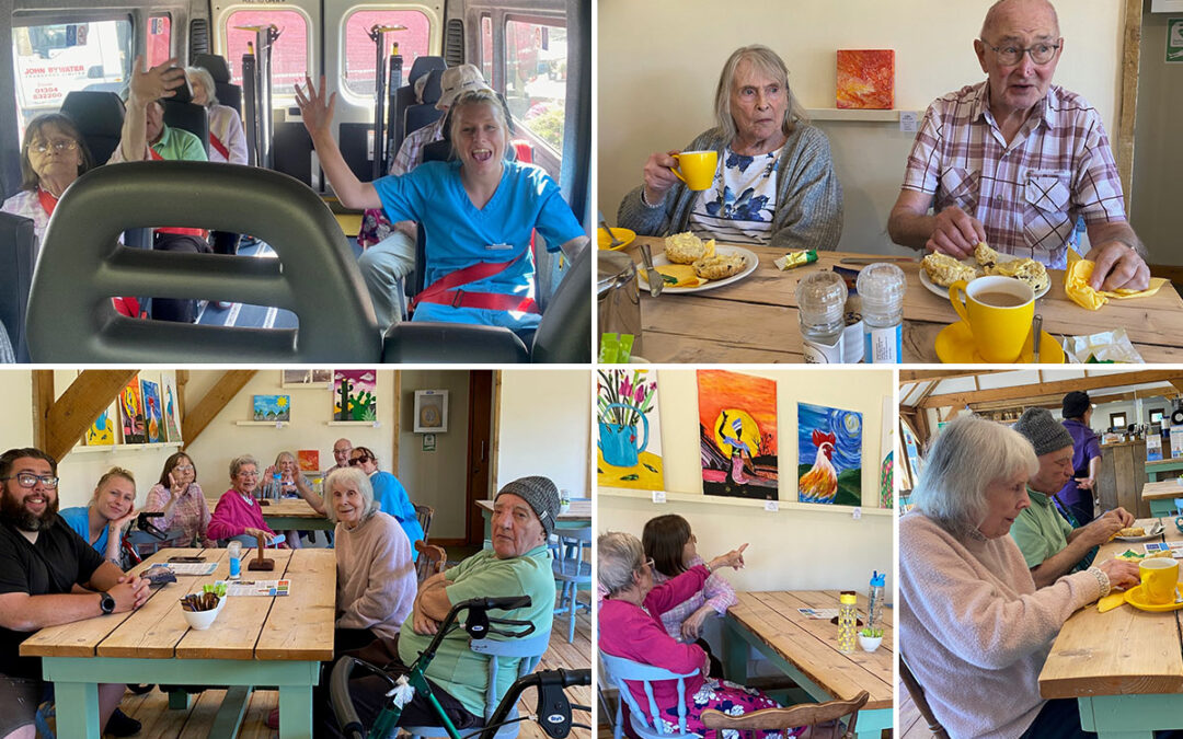 St Winifreds Care Home residents enjoy a cafe outing