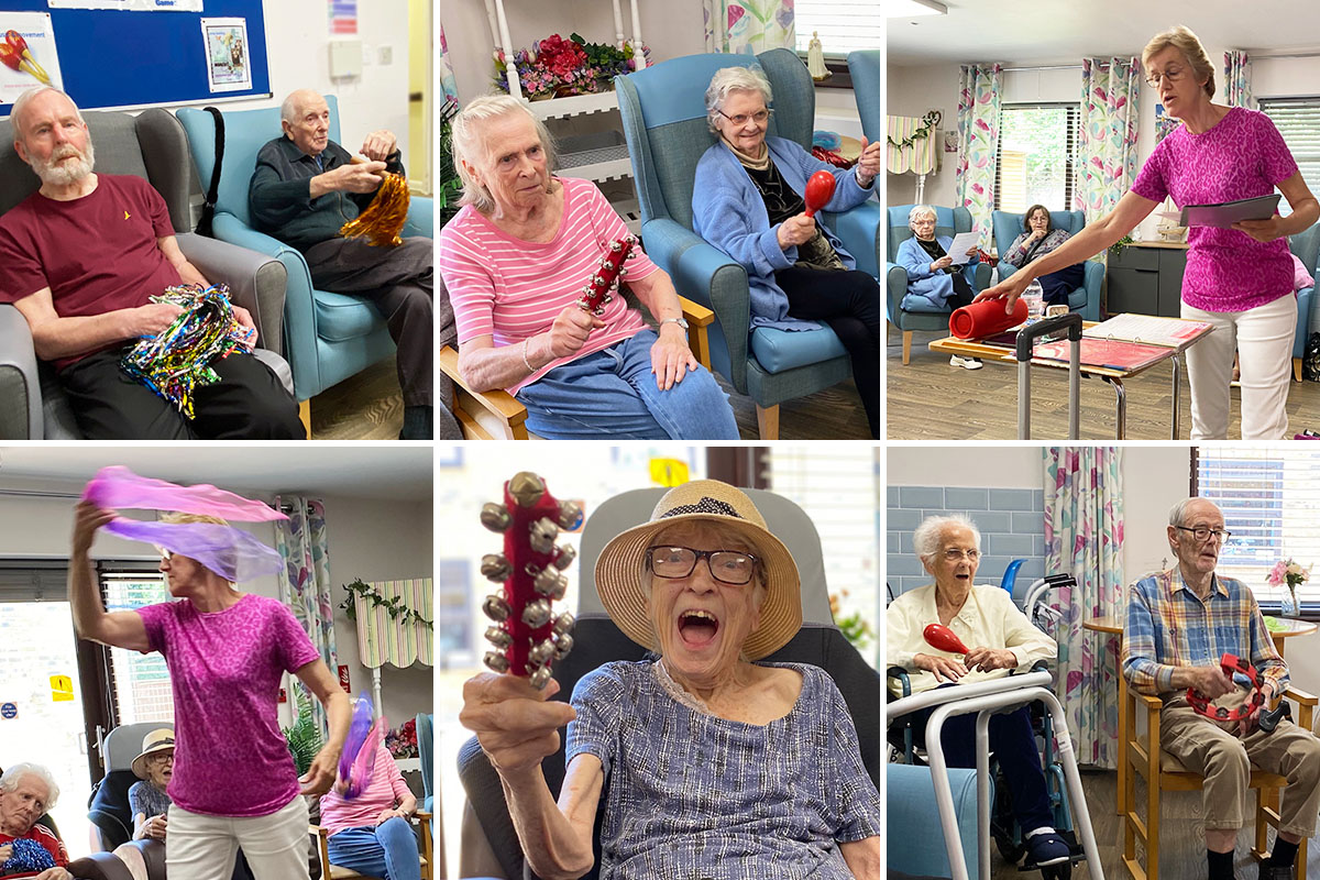 Music for Health and knitting at St Winifreds Care Home