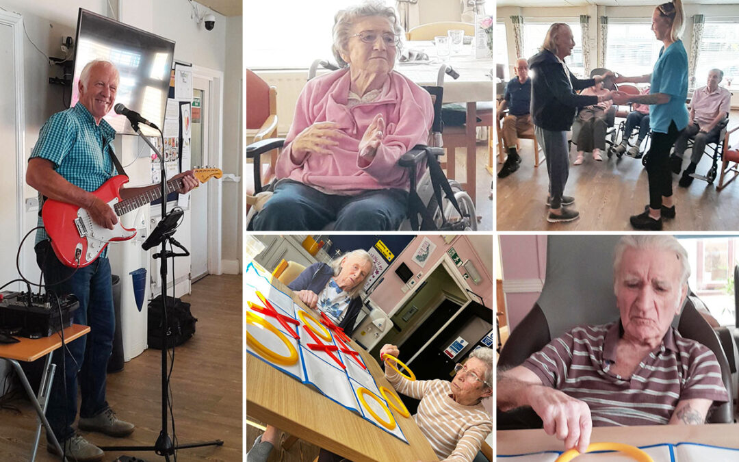 Games and music with Barry at St Winifreds Care Home