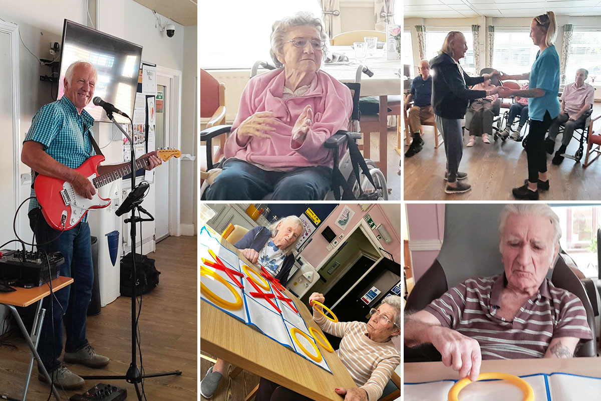 Games and music with Barry at St Winifreds Care Home
